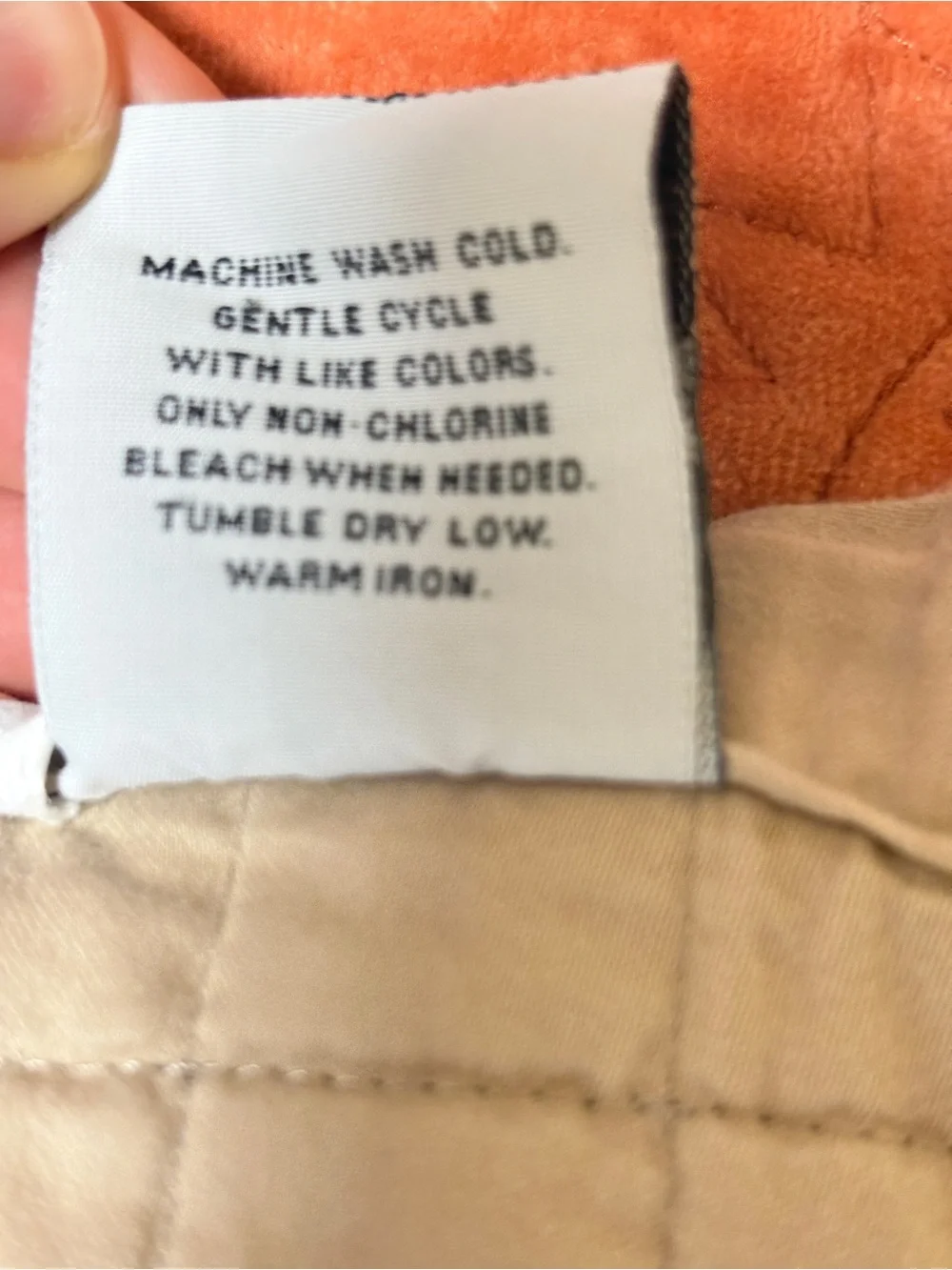 Hotel Collection King Quilt Tan 100% Pima Cotton Square Quilted Coverlet